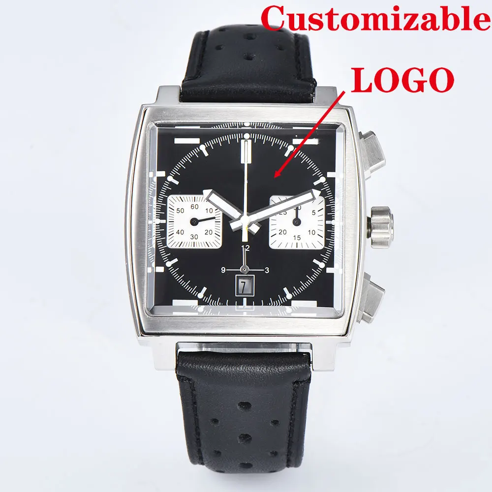 Multifunctional chronograph ETA 7750 นาฬิกา 40 มม.นาฬิกา Sapphire Glass กันน้ํานาฬิกาผู้ชาย ETA 7750 การเคลื่อนไหว