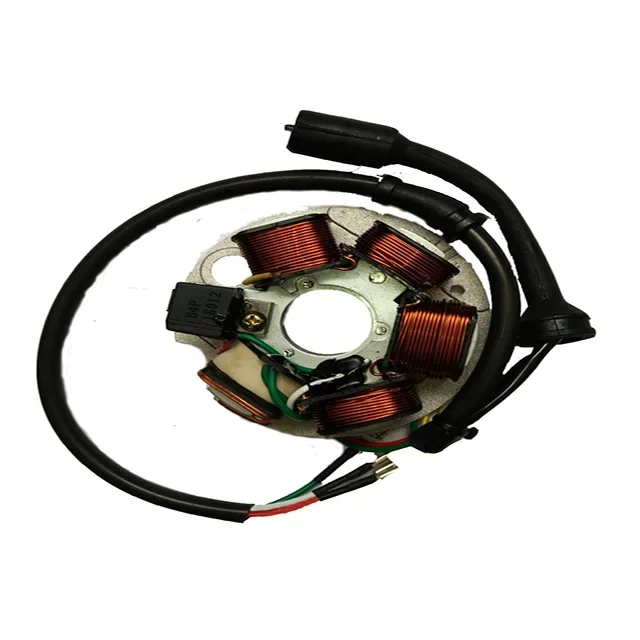 Estator generador de bobina magneto tres pines Piaggio 497650 OEM para Ape 50cc Original motocicleta Scooter tres ruedas Vespa