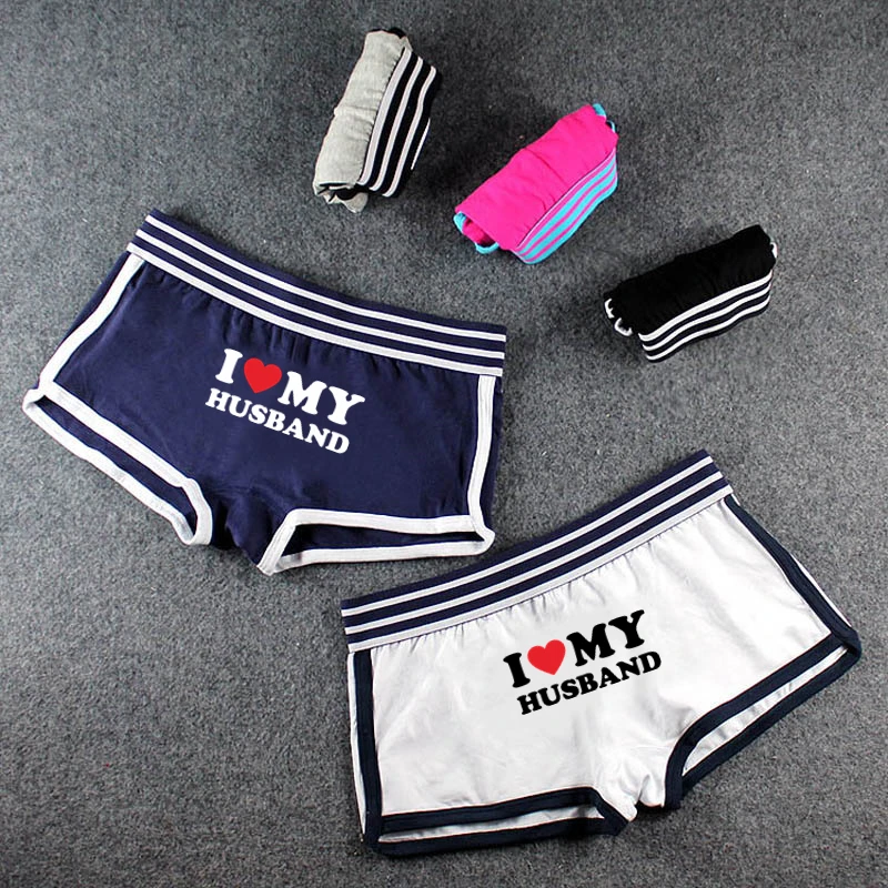 LOVE HUSBAND Hot Letters Cotton Underwear for Women New Women Boxer Shorts Cute Girl Panties Female Breathable Women\'s Intimates