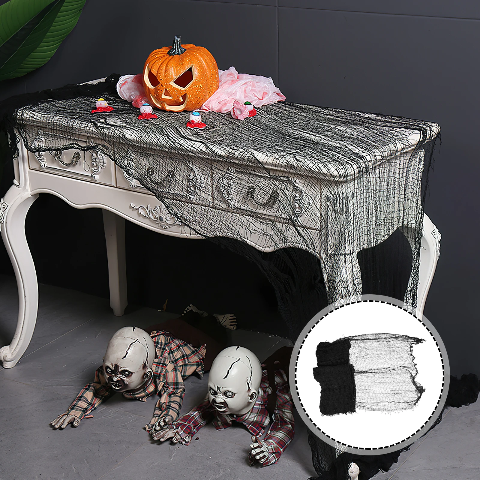 

Black Gauze Decoration Halloween Room Decorations Party Scary Creepy House Spooky