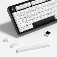 KBDiy GMK BOW Keycap Cherry Profile Double Shot PBT ISO 7u White and Black Keycaps Retro For Mechanical Keyboard GMK67 MX Switch