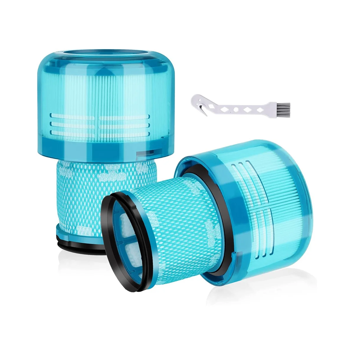 قطعتان من الفلتر البديل لكشف V15، كشف V15 +، محرك عزم الدوران V11، V11 Animal، عصا SV14 اللاسلكية