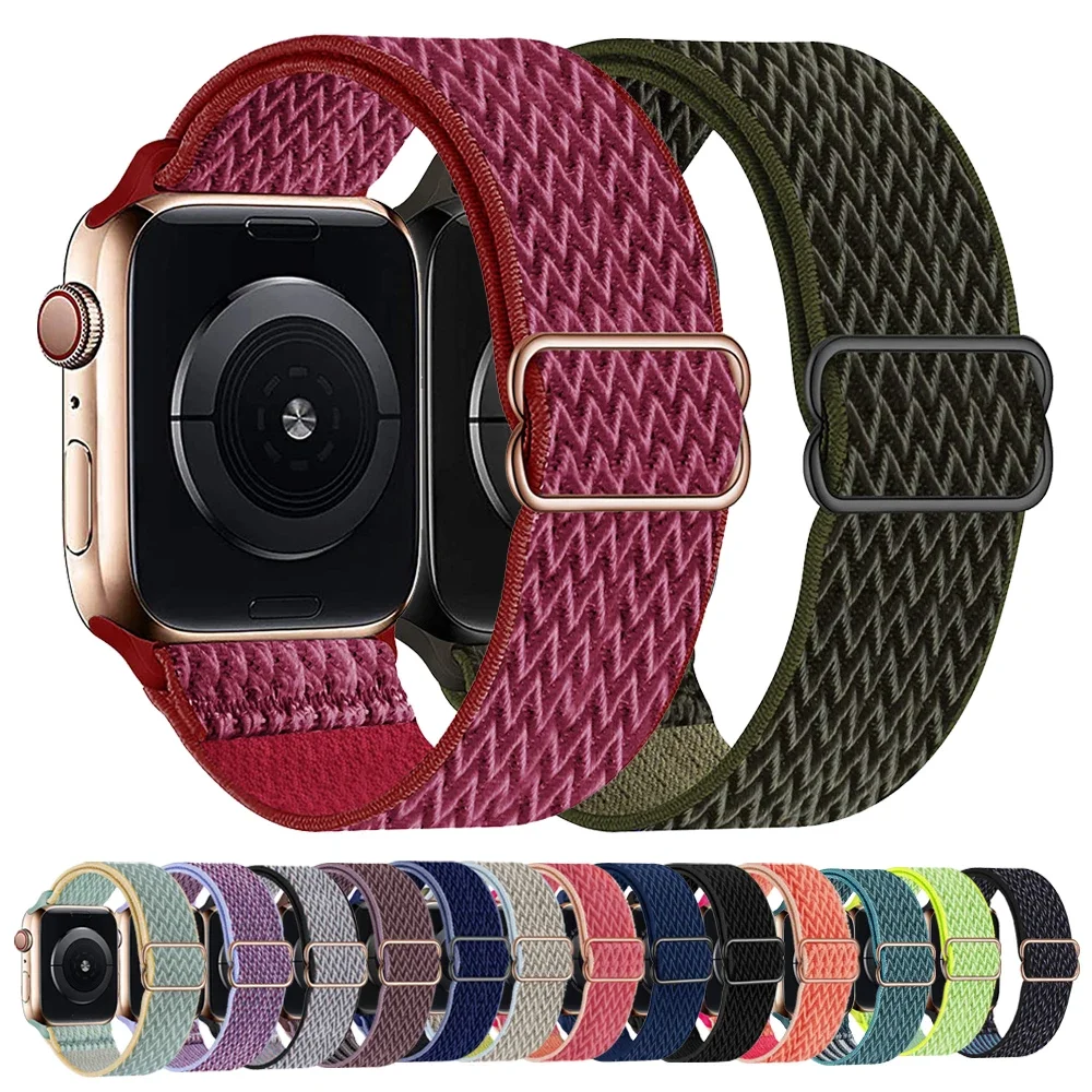 Nylon Band Voor Apple Watch Ultra 8 49Mm 45 44 42 41 40 38 Mm Sport Loop Correa Voor Iwatch 4 5 6 7 Armband Riem