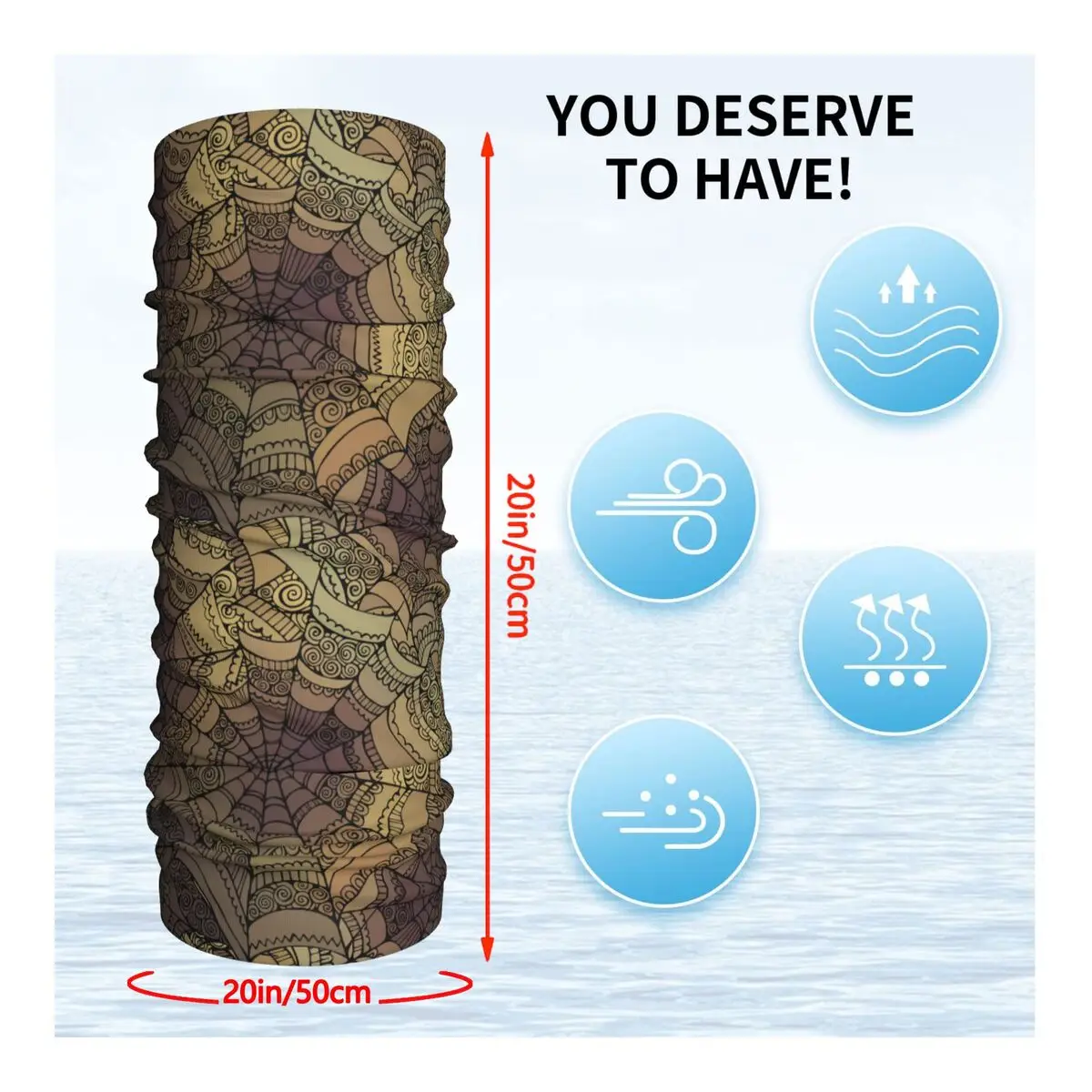 Бандана-шарф с рисунком паука