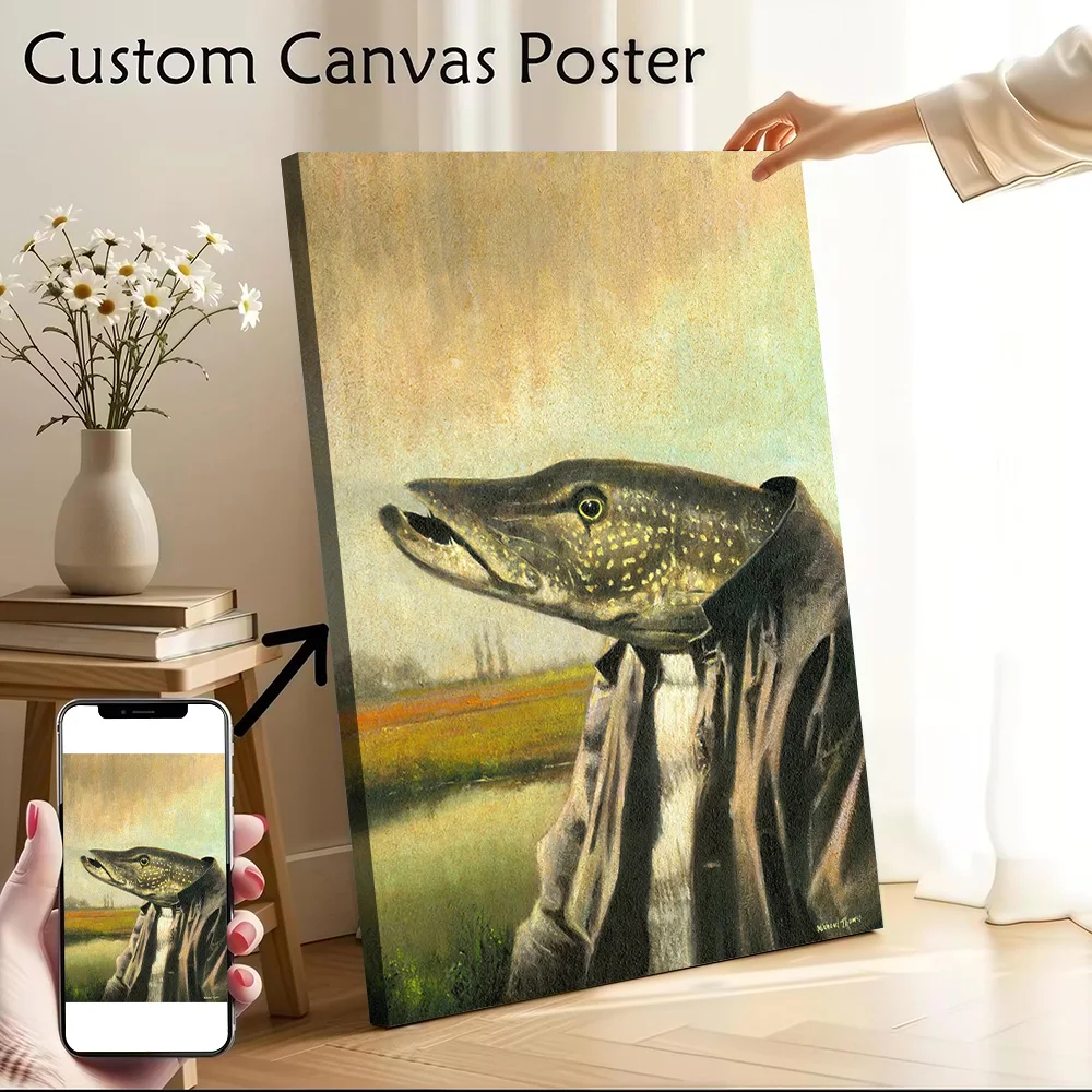 Mr Pike Poster Customizable Printed Canvas Painting for Pictures Wall Art Gamer Decoration Decorative Picture Home Decorations