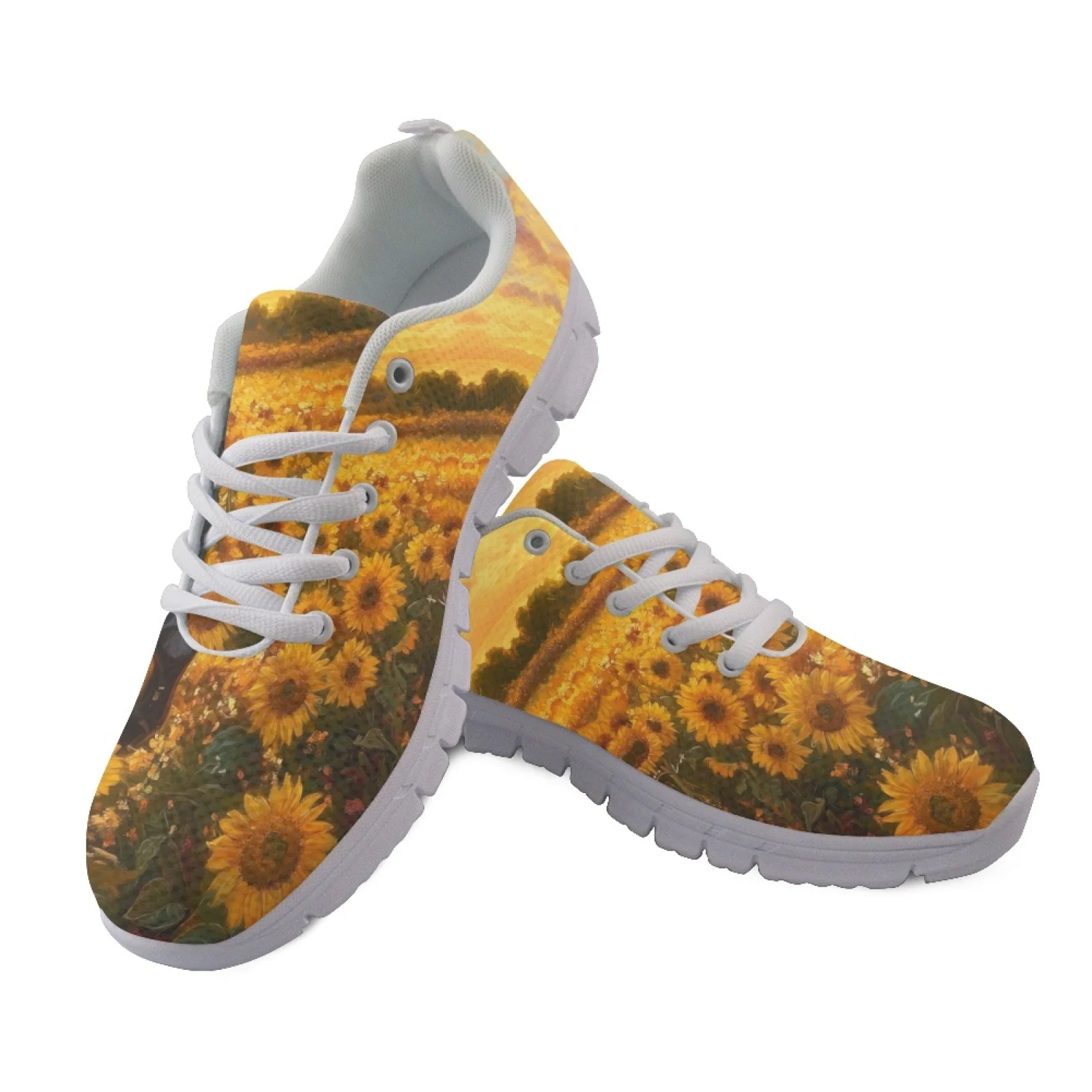 Coloranimal Horse Pattern Mens Athletic Trainers Lace Up Low Top Outdoor Walking Shoes for Climbing