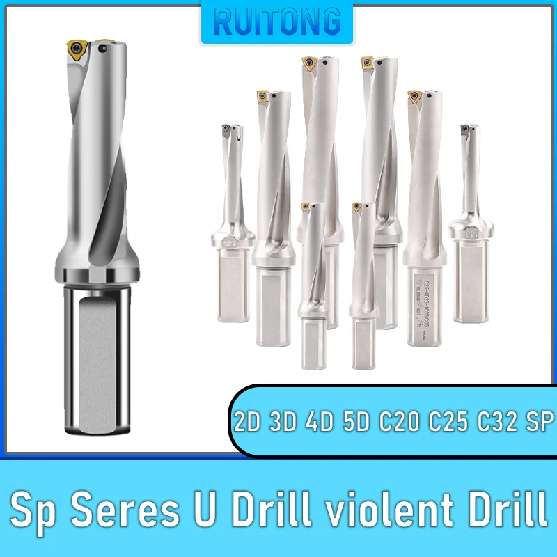 

Высококачественные сверла WC SP U Drill C20 C25 C32 SP Series Сверла 2D 3D 4D 5D Сверла по металлу SPMG SP Вставка Quick U Drill
