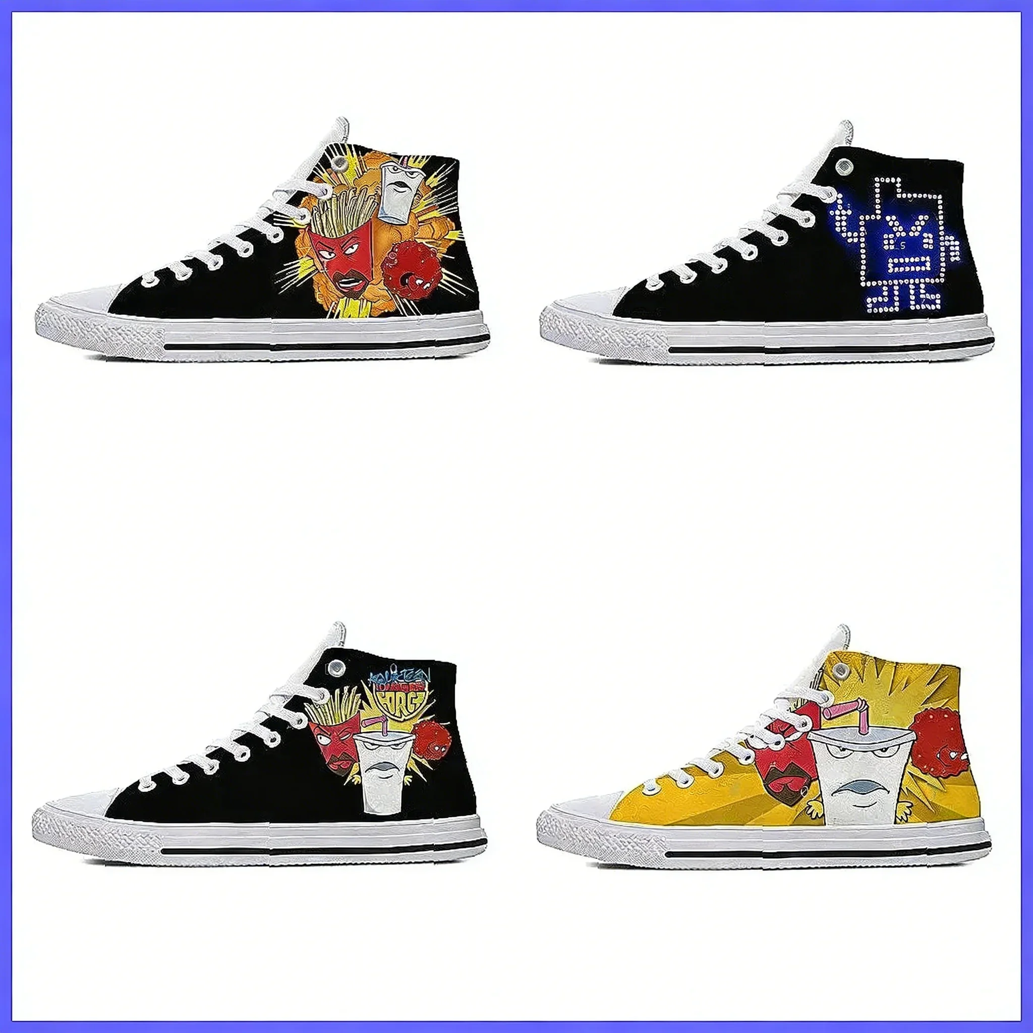 

Кроссовки Hot Aqua Teen Hunger Force Classic High Top Canvas, легкие дышащие повседневные кроссовки для мужчин и женщин