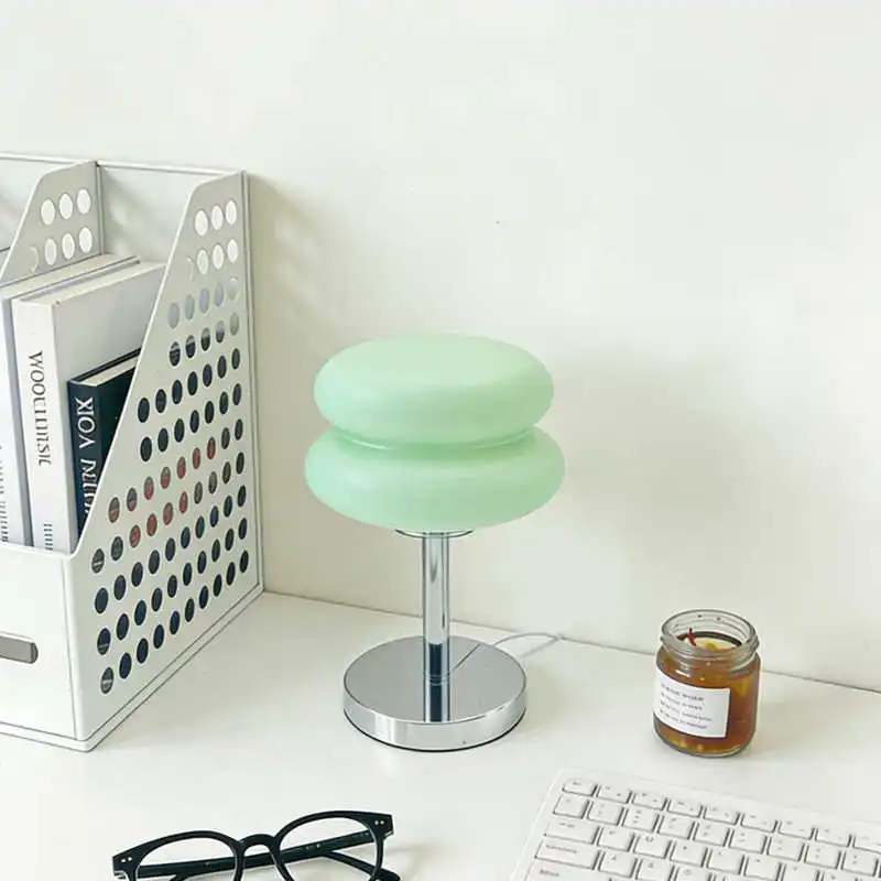 Hamburger-Tischlampe, Lampenschirm aus Glas im gleichen Stil – Ins/Creme/Französischer Stil, Ersatzteil für Umgebungsbeleuchtung, Nachttischlampe für Schlafzimmer