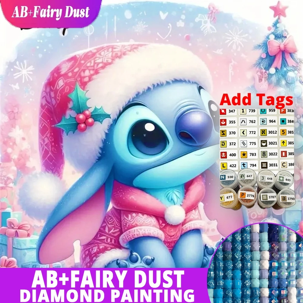 

AB Fairy Dust Disney Новое поступление Алмазная вышивка Стежка Животное Полная квадратная круглая мозаика Мультяшная картина Зима DIY Детская варочная панель