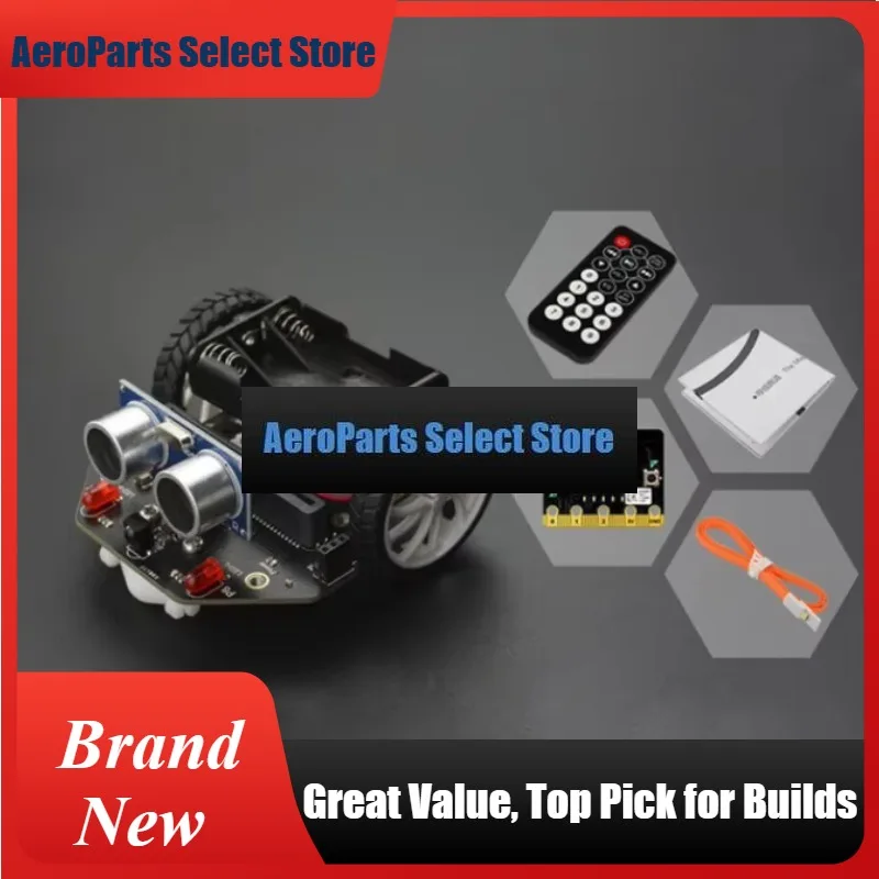 AeroPartsDFRobot Micro Maqueen Micro:bit Educational Robot Platform V4.0 Supporting Smart Car Programming, Line Patrol And Senso