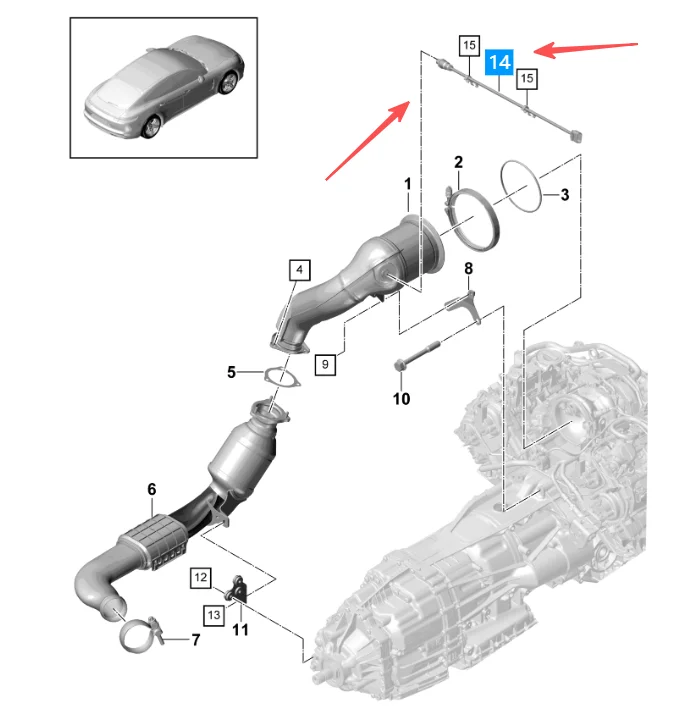 9A790626551 Oxygen Sensor for Porsche 2017-2021