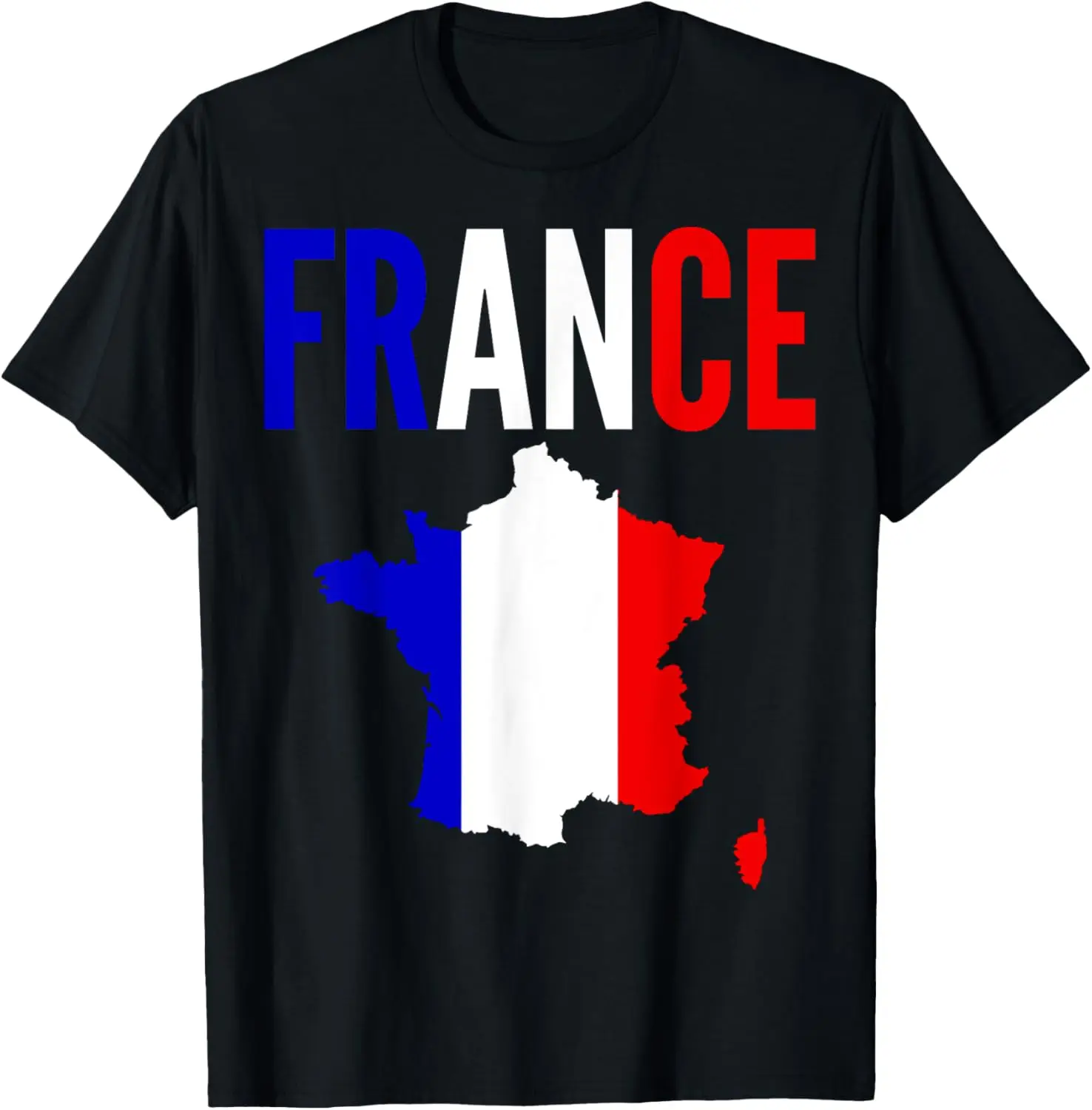 French - France Country Map Flag T-Shirt