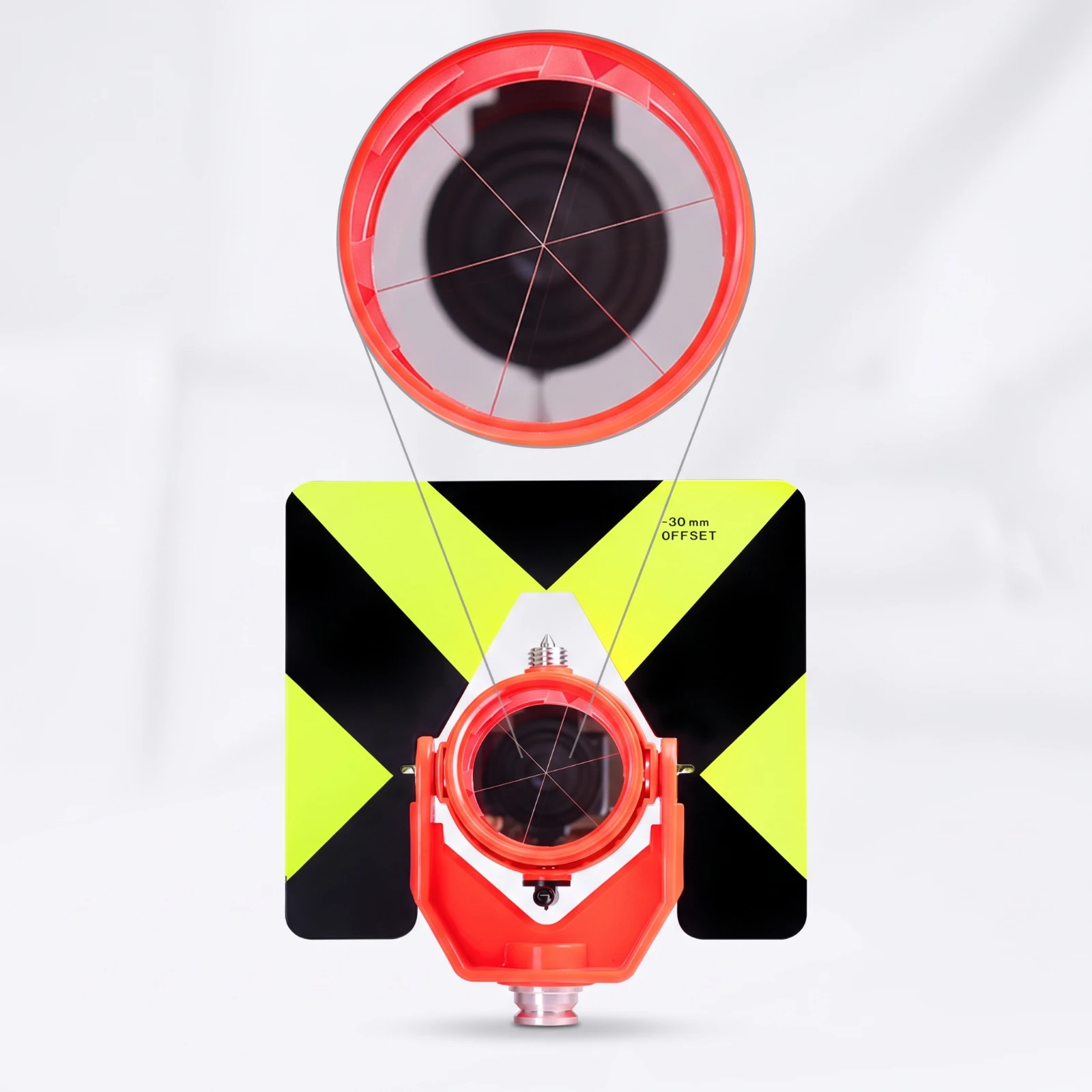 Surveying Prism with Target Adjustable Total Station Prism Sturdy Universal for Surveyors, Construction Sites