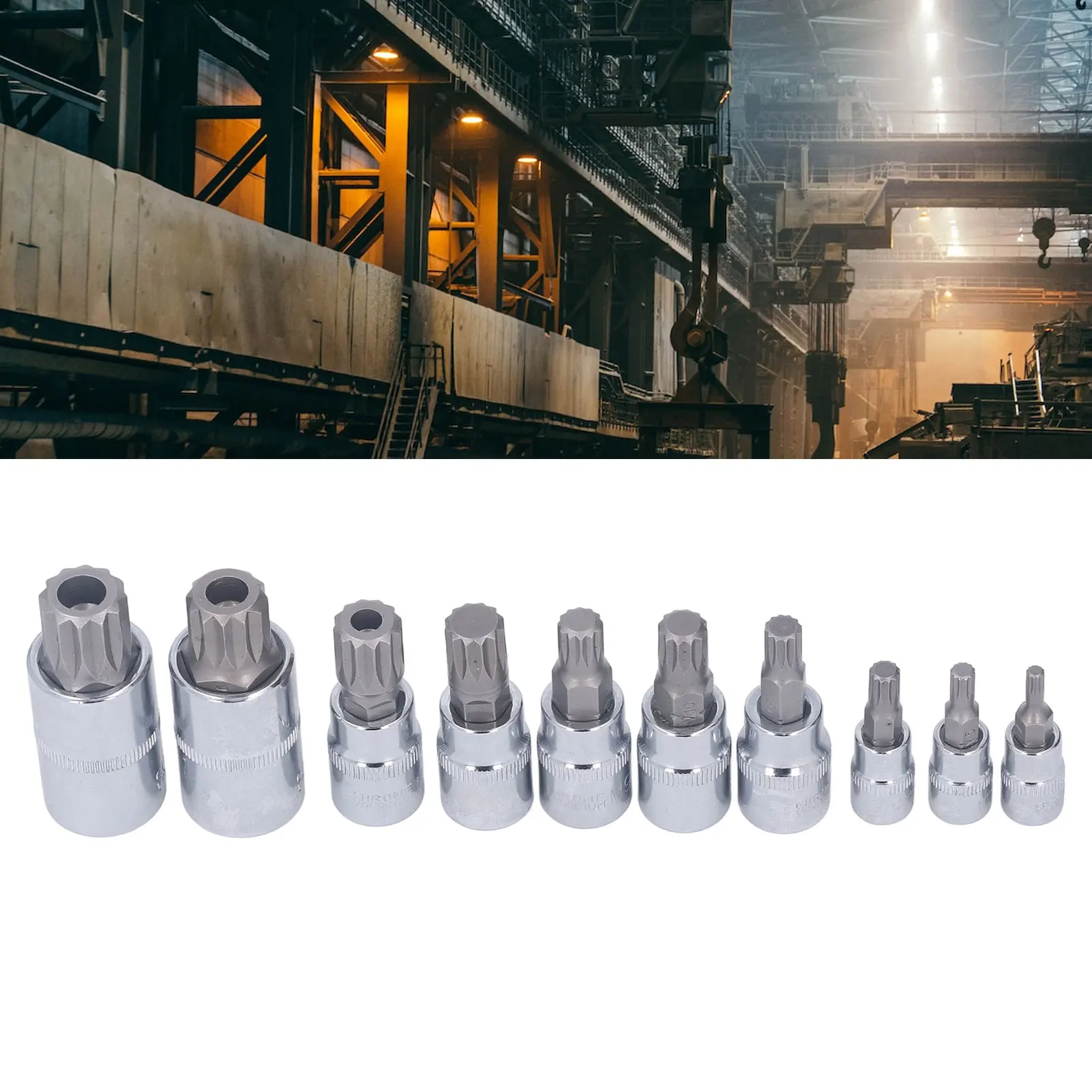 Triple  Spline Bit Socket M4 To  1/4in 3/8in 1/2in Drive  Bit Socket Set with Storage Box Spline Bit Socket