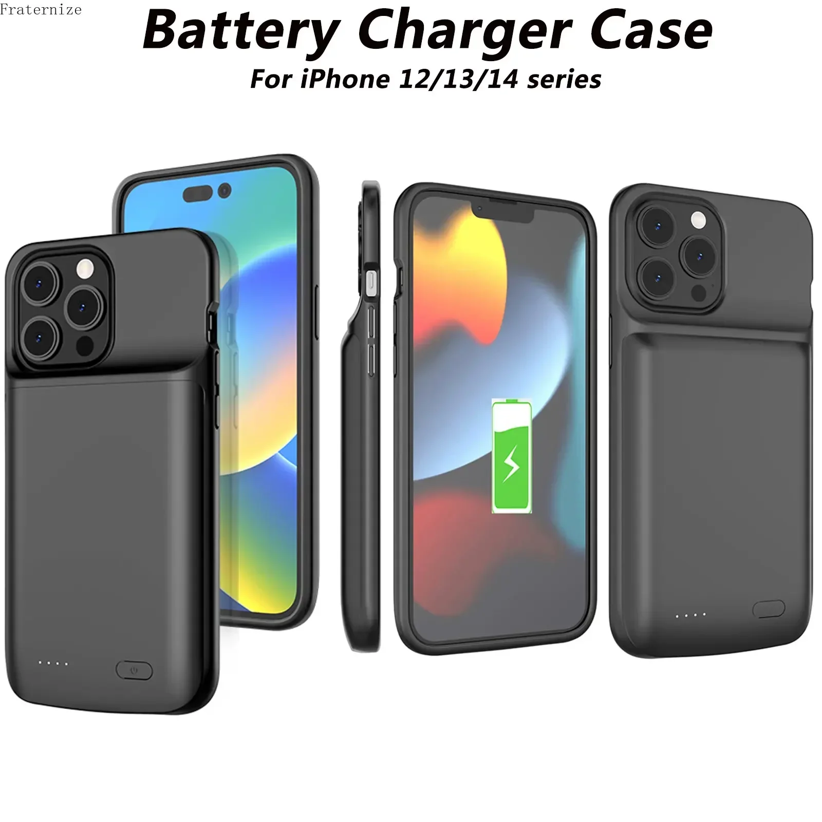 Battery Charger Cases For iPhone 12 13 14 Pro Max 14 Plus Power Case For iPhone 12 13 Mini Extenal Battery charging PowerBank