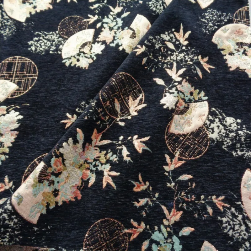 

New style fan-colored woven gold thread jacquard Chinese-style waistcoat and cheongsam fabric