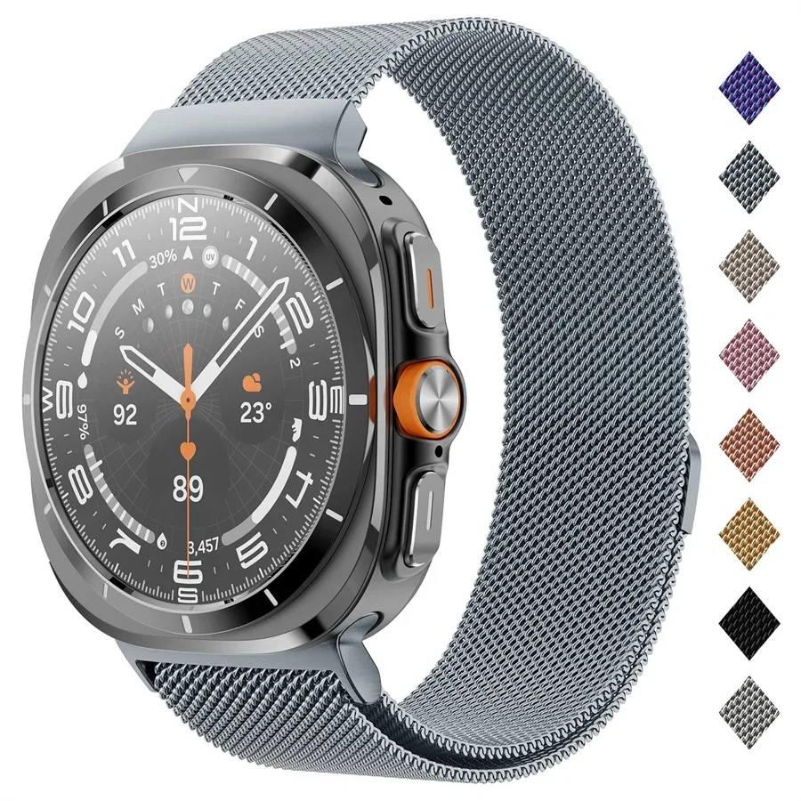 Milanese Loop band for Samsung Galaxy Watch 7 Ultra 47mm Stainless Steel No Gap Magnetic Bracelet 7Ultra Watch Strap Accessories