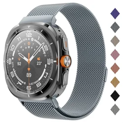 Milanese Loop band for Samsung Galaxy Watch 7 Ultra 47mm Stainless Steel No Gap Magnetic Bracelet 7Ultra Watch Strap Accessories