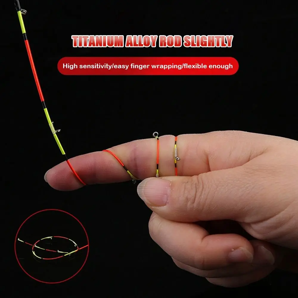 55 centimetri LED Mezza Titanio/Titanio Completo Barca/Punta della Asta di Zattera di Ricambio Coda Morbida Mezza Lega di Titanio Parti di Riparazione Sostituire la Punta della Canna Da Pesca