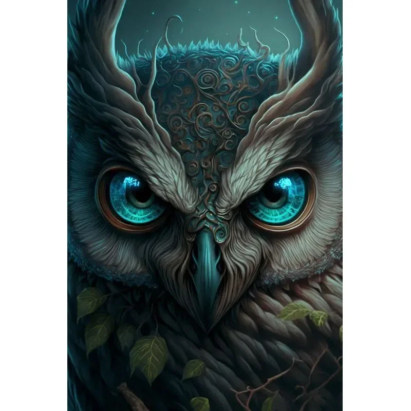 

Sunature Diamond Painting Art Full Square Round Owl Diamond Painting Kits