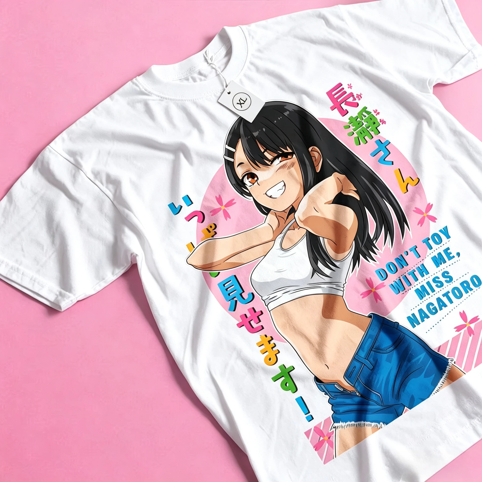 Summer Hot Sale Don't Toy With Me, Miss Nagatoro Anime T-Shirt Unisex Hip Hop Streetwear Tee Gothic Cotton Oversized T-shirts