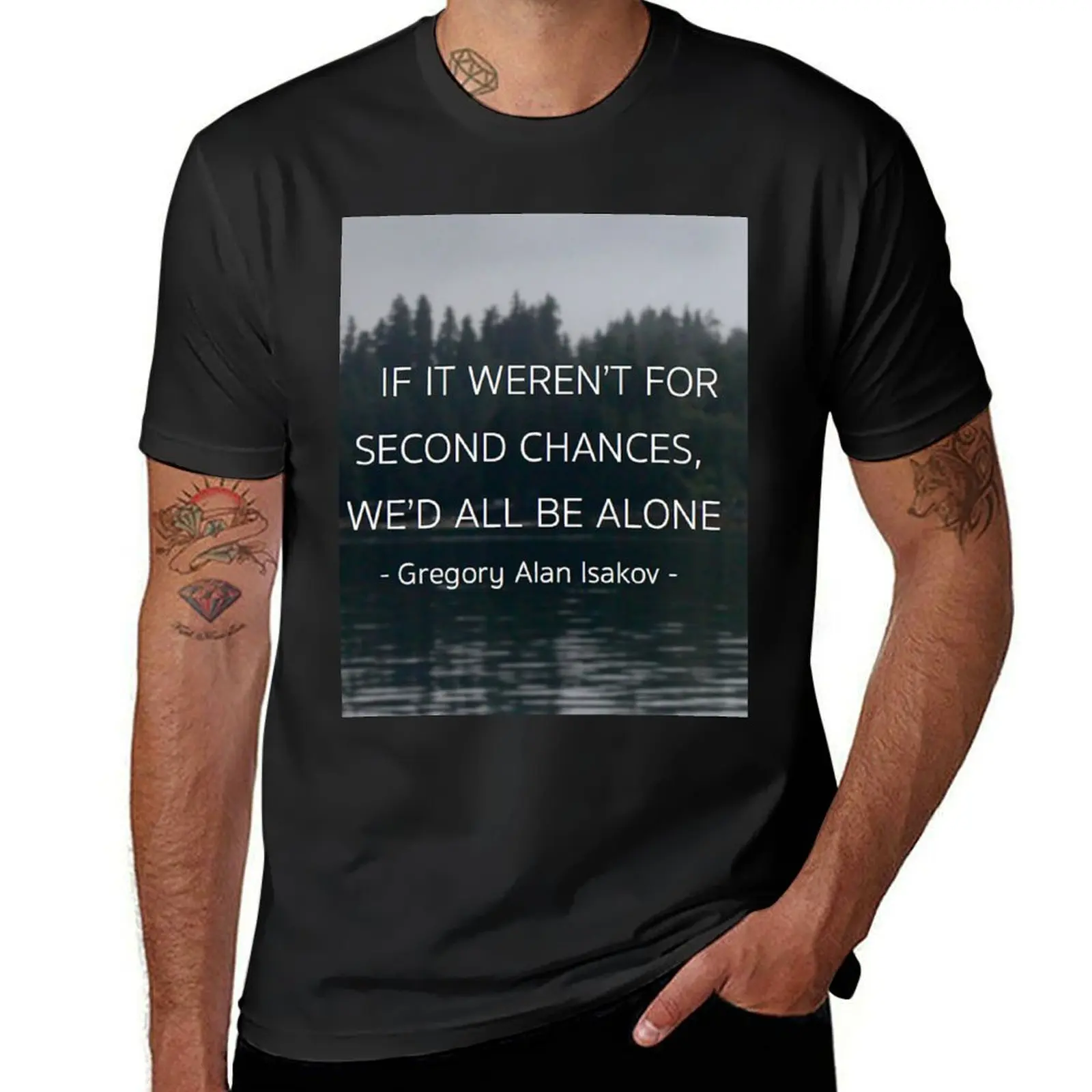 

If it weren"t for second chances... - Gregory Alan Isakov T-Shirt graphics baggy shirts mens t shirts
