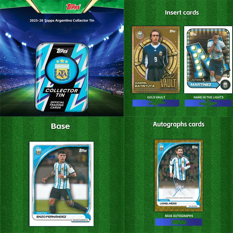 Caja de Colección Topps Argentina 2025-26, Tarjetas de Estrellas de Fútbol, Tarjetas Coleccionables, Caja Original, Caja Sorpresa