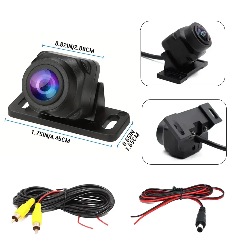 كاميرا الرؤية الخلفية للسيارة 1080P جديدة، 170 ° زاوية واسعة قابلة للتعديل ومضادة للتدخل للرؤية الليلية مقاومة للماء لوقوف السيارات كاميرا احتياطية #6