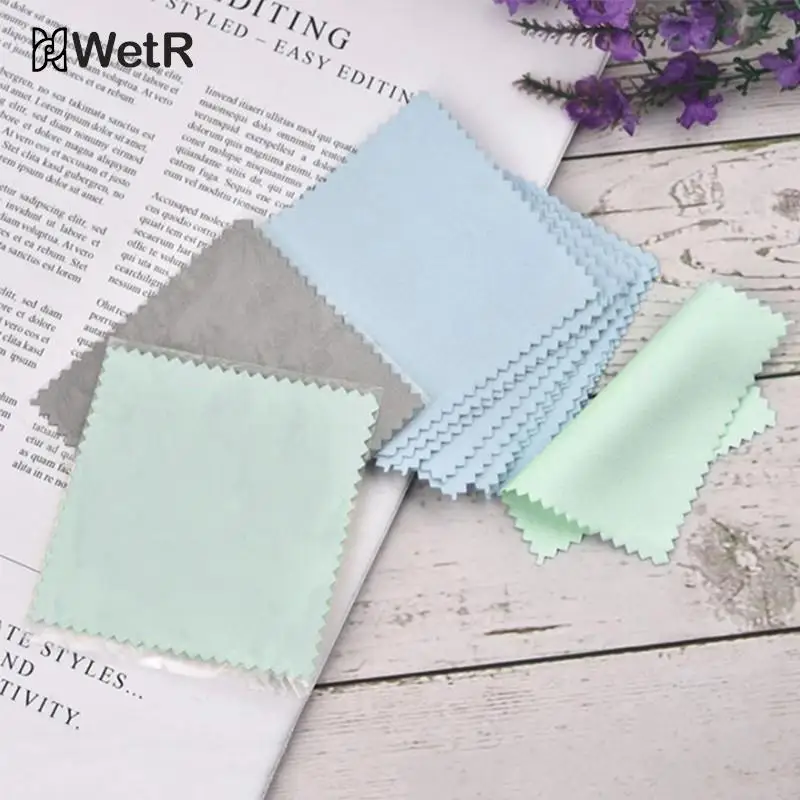 10/50/100pcs Polish Cleaning Polishing Cloth For Silver Gold Metals Wiping Cloth  Keep Jewelry Shining Tools Jewelry Tools 8x8cm