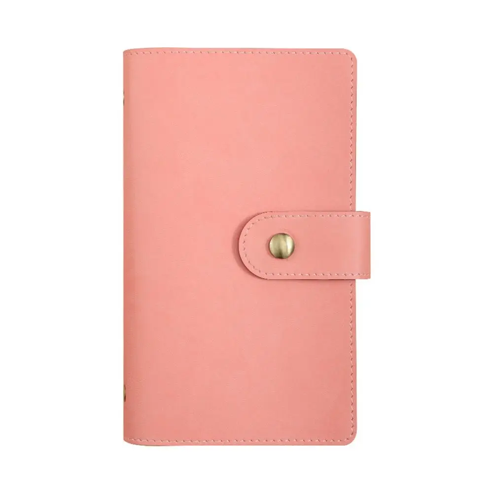 Save Money 100 Envelopes Money Saving Challeng Large Capacity PU Mini Binder Savings Challenge Waterproof Reusable Budget Binder