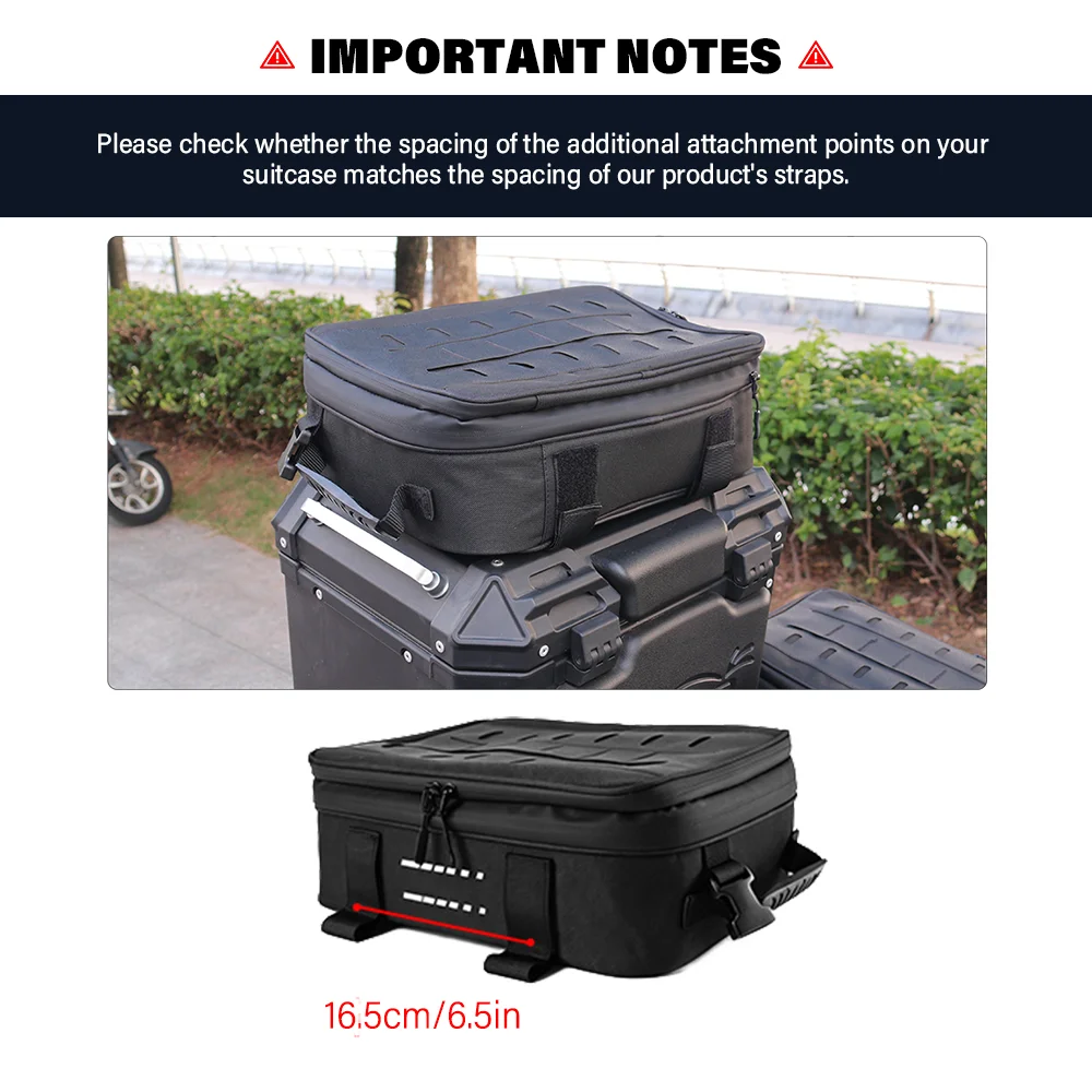 Motorcycle Universal Expandable IPX4 Waterproof Top Case Bag Tail Bag Luggage Saddlebag For BWM F650GS G310GS Moto Accessories