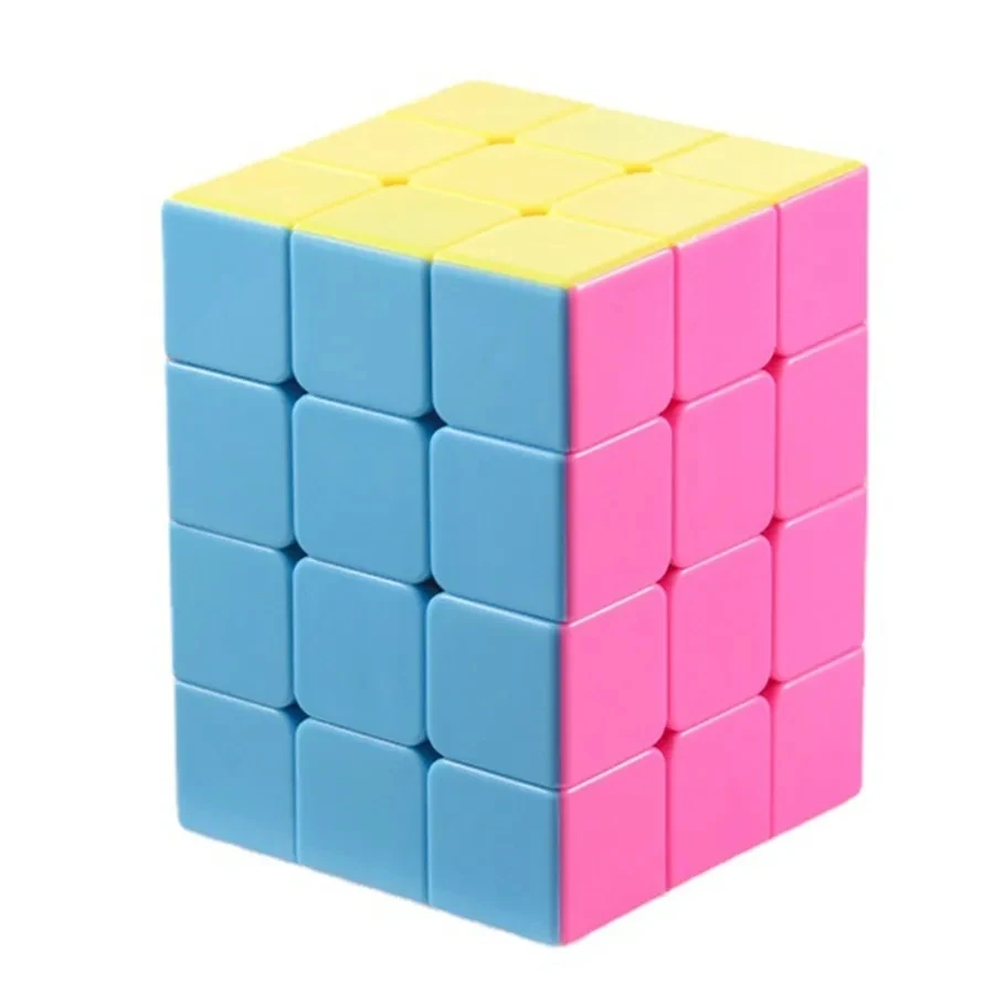 YiSheng 334 Candy Color Magic Cube Speed Professional Educational For Kids 3x3x4 Puzzle Cubo Magico Toys For Children Gift