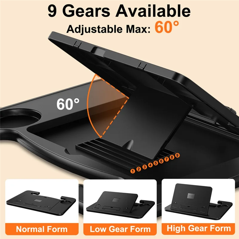 

Steering Wheel Laptop Desk Mount Stand For Car Adjustable Foldable Portable Computer Tray Board Table For Work Eat Read