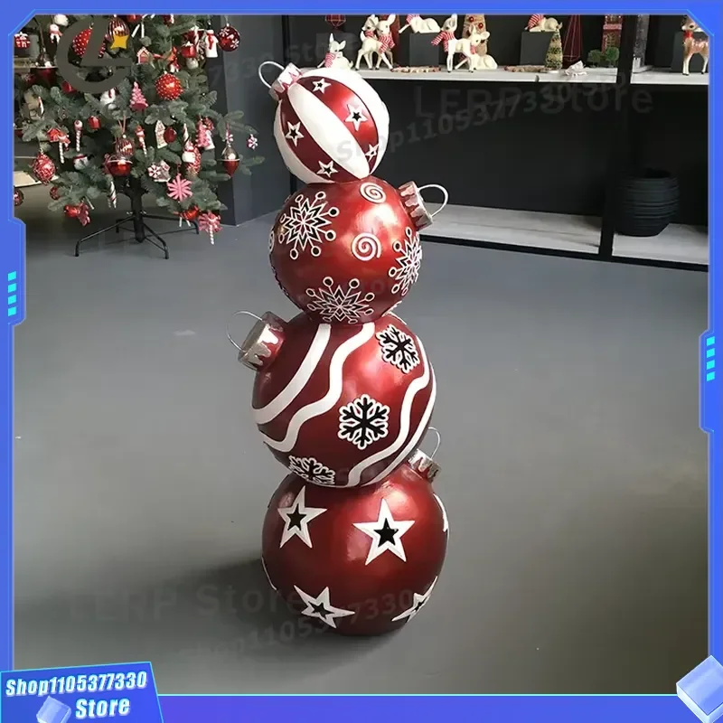Large Custom Resin Christmas Tree Ornament Ball Professional Commercial Interior Decoration Hanging Bauble for Holiday Party