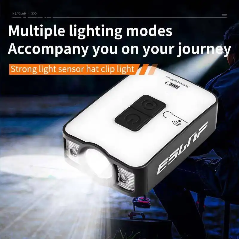 LED Cap Clip Light 200 Lumens XPG COB 1200mAh Type-C Rechargeable Portable for Hiking Camping Reading Emergency Outdoor