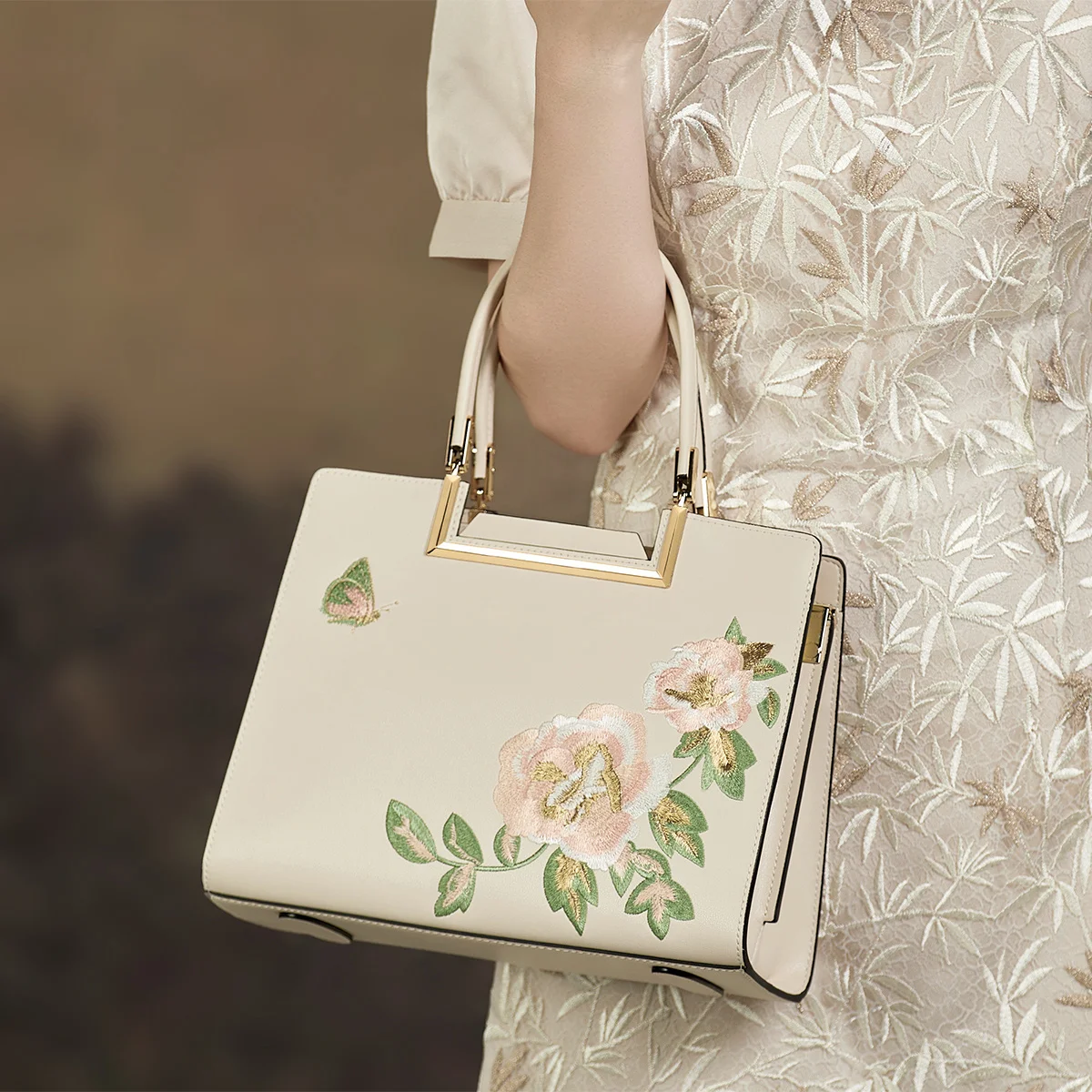 Limited Chinese Style Women Cow Leather Handbag Original Single Shoulder Bag Top Handle Business Women Leather Purses #sc1603