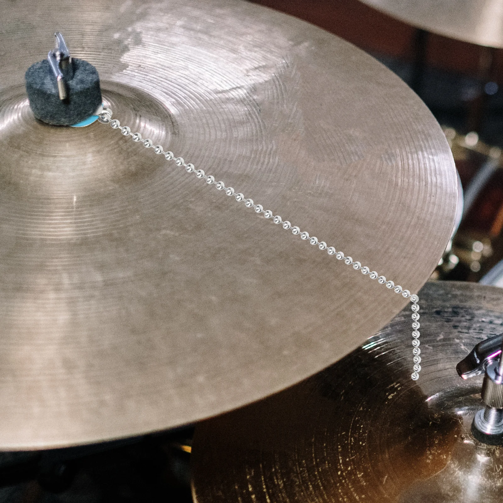 

Aluminum Alloy Cymbal Chain Extension Drum Set Accessory Sound Effect Adjustment Ride Crash Cymbal Rattler Random Color
