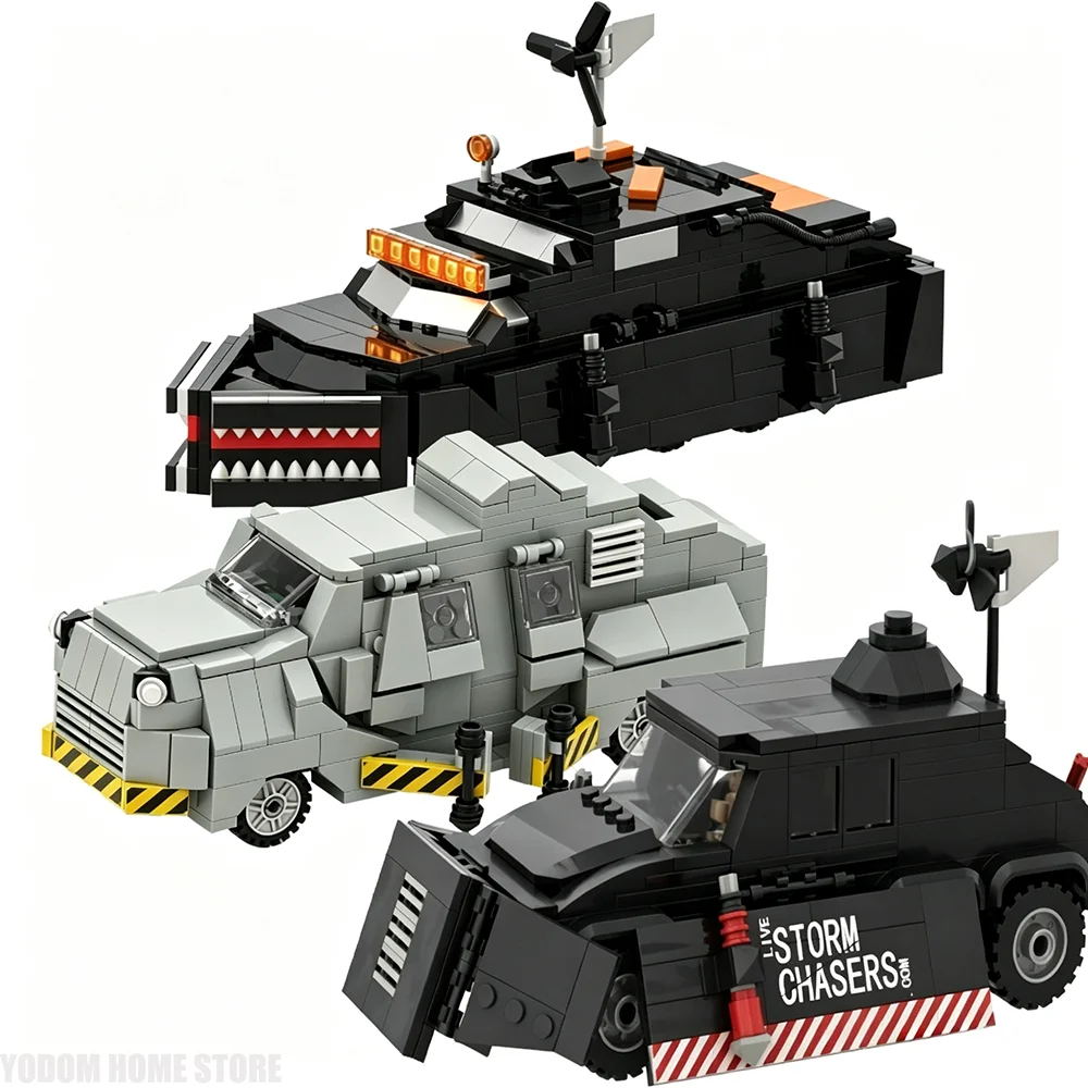 Home‑Display TIV2 Tornado Intercept Vehicle Building Blocks Model Car Figurine Desktop & Living Room Decor Collectible Ornament