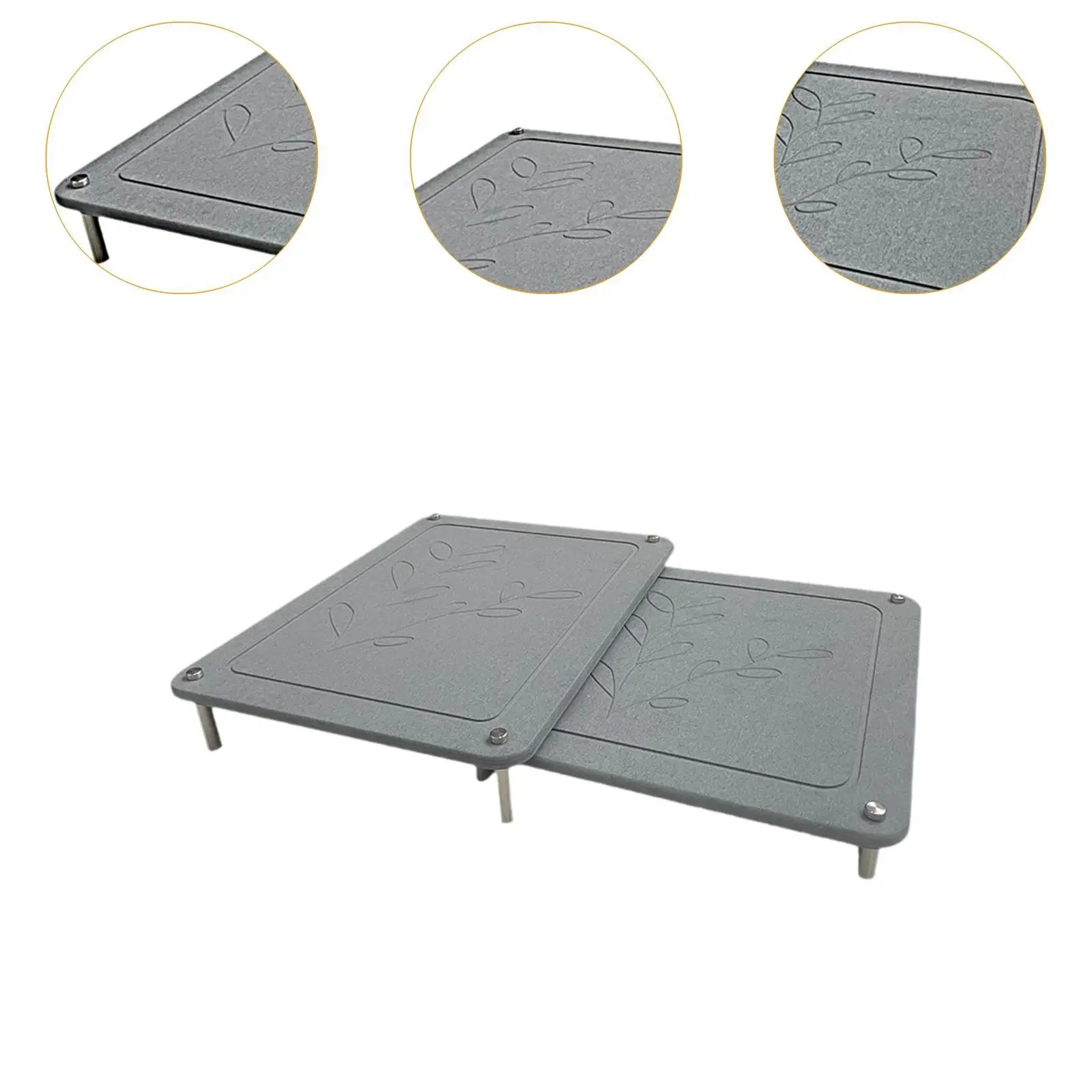 Nesting Stone Dish Drying Mat Water Absorbing Tray Kitchen Counter Quick Dry Non Slip for Elegant Decor