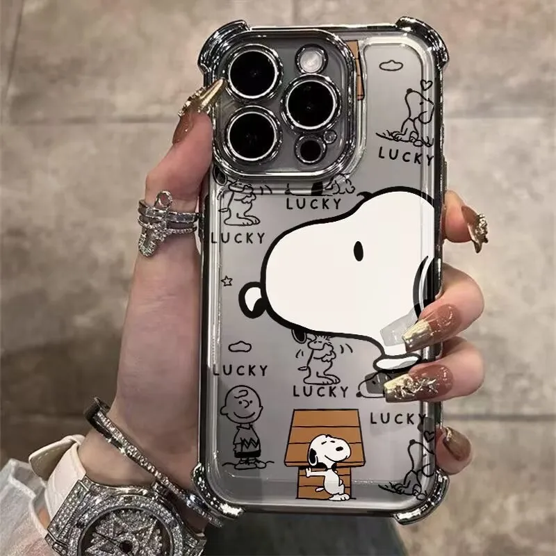 Para OPPO A5 Pro A40 A60 A80 A18 A17 A16 A15 A79 A78 A58 A38 A57 A54 A77 A74 A94 A53 A96 lindo Snoopy a prueba de golpes TPU funda de teléfono