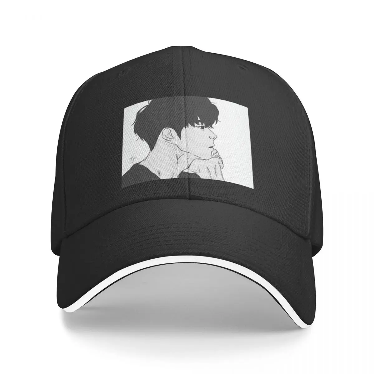 

Black & White Anime Boy A Baseball Caps Hat