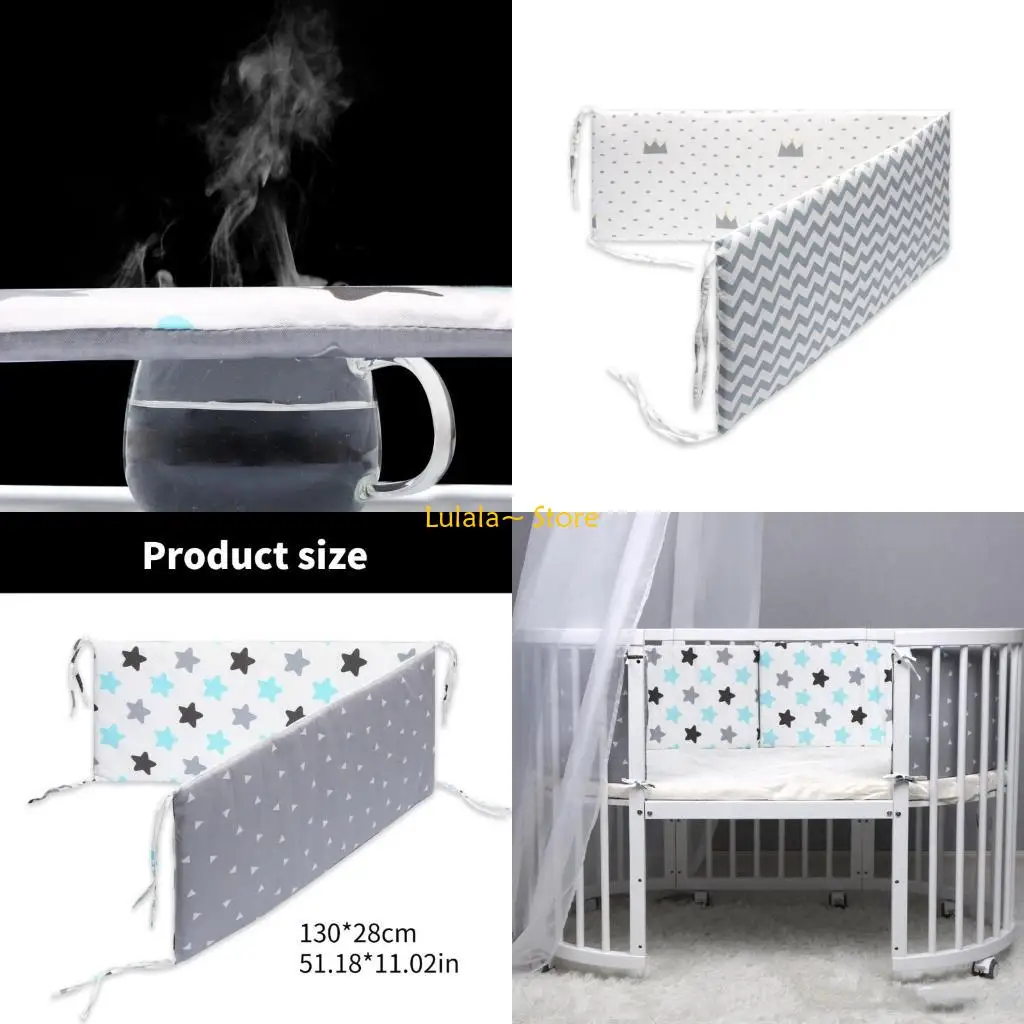 y4qa-baby-crib-liner-breathable-crib-guard-keeps-baby-safe-printed-pattern-cotton-cribs-fence-double-side-liner