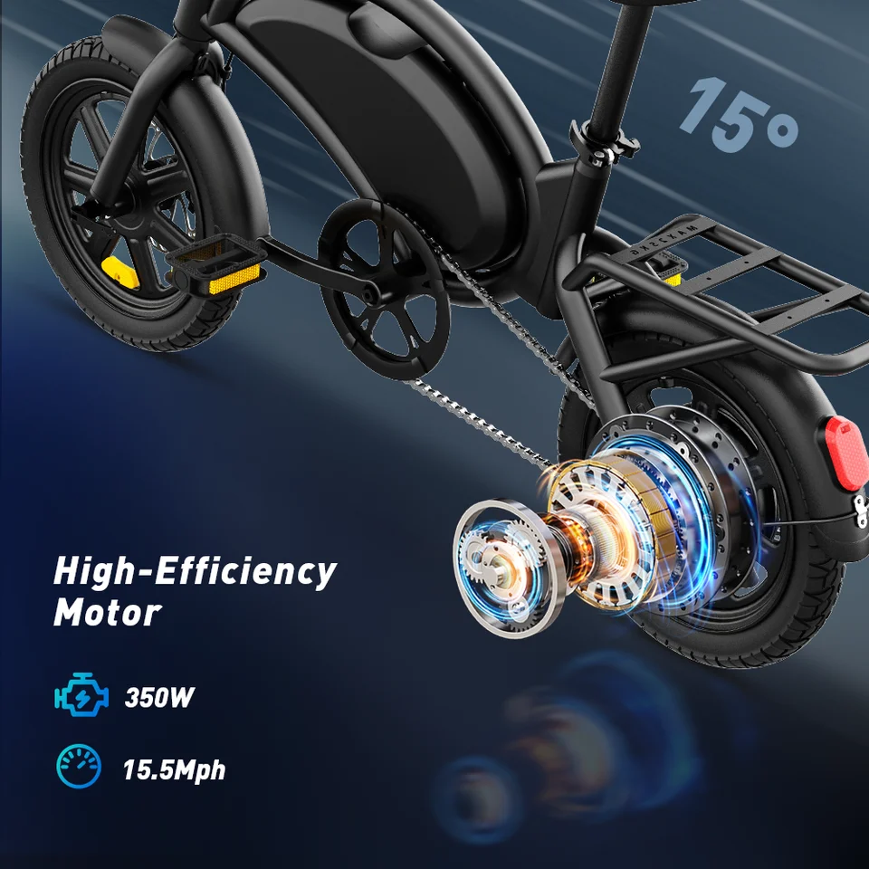【1 Year Warranty】D3F Electric Bicycle Peak 500W Motor 36V7.8AH Lithium Battery Electric Bike,20mph City E-bike UL2849 image 2