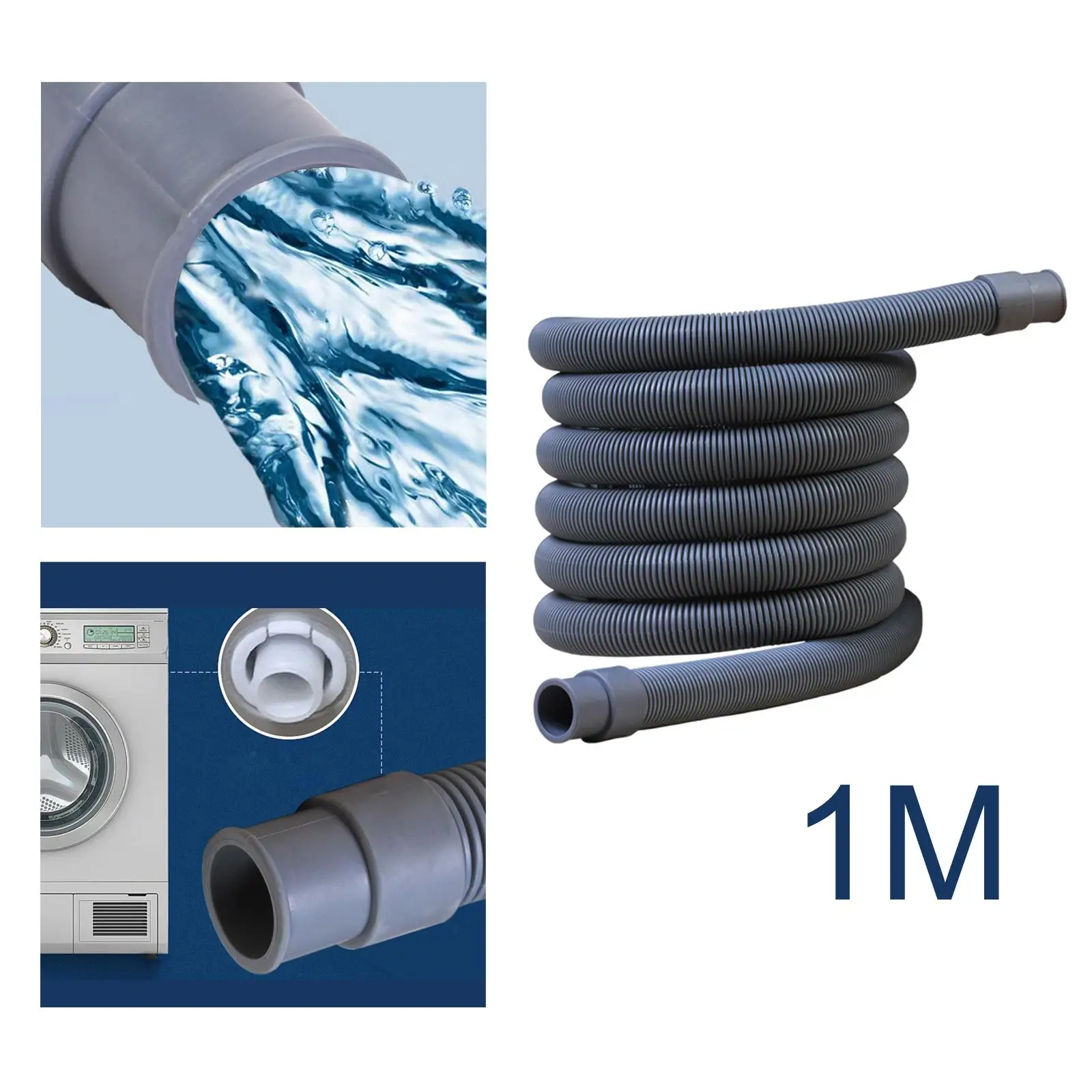 

PP Material Flexible Corrugated Drain Hose Washer Discharge Pipe for Washing Machine Water Removal
