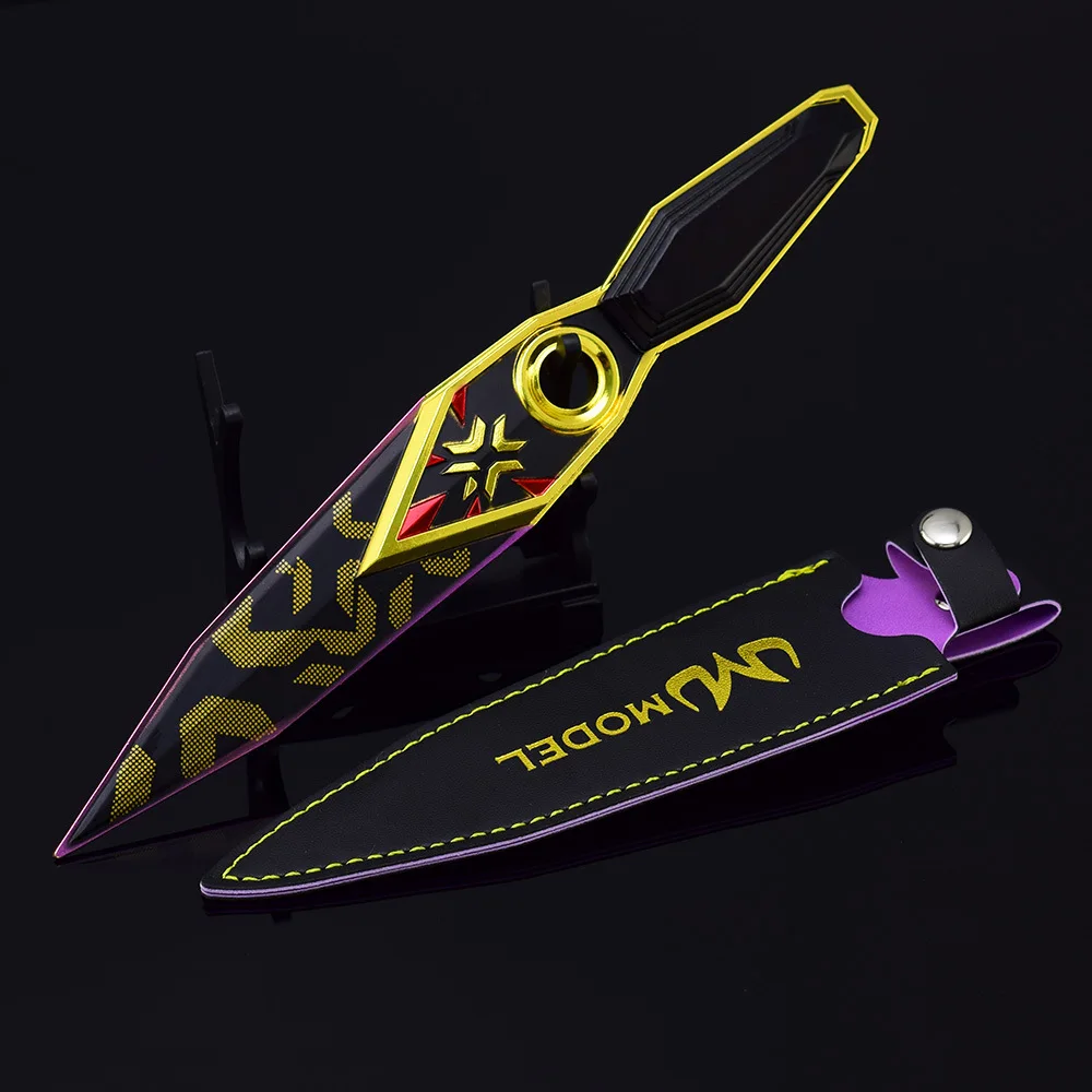 22 centimetri Valorant Champions 2023 Kunai Girevole Periferiche di Gioco All-metallo ninja Arti Armi Katana Giocattoli Cosplay Prop Giocattolo Coltello