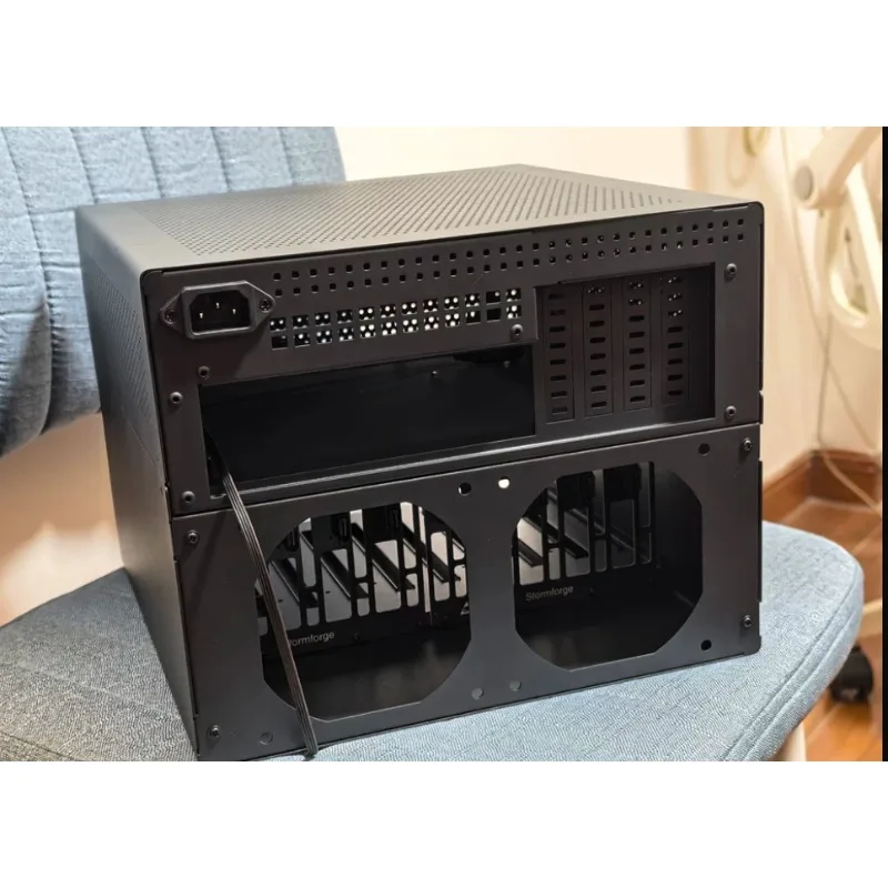 MATX NAS Case with 10+2 Disk Positions - 1U PCI-E Power Supply for DIY Network Storage