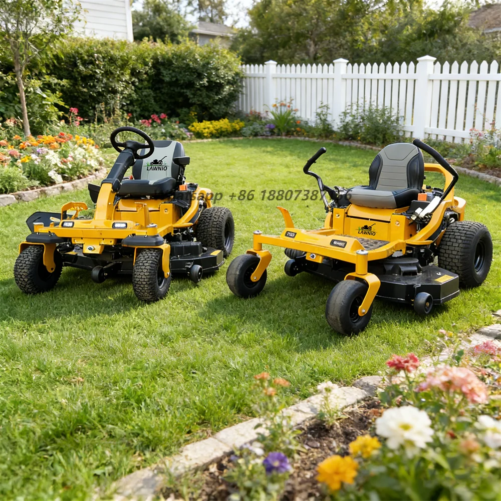 LAWNIO Fast-Delivery Widened Chassis Zero Turn Mower Large Acreage Lawn Trimming Zero Turn Mower