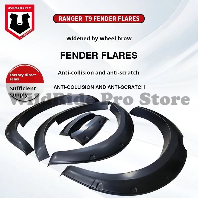 

Для Ford Ranger T9 2022+ 6 дюймов текстурированные расширители крыльев из АБС-пластика с декоративными винтами | Высококачественные удлинители колесной арки