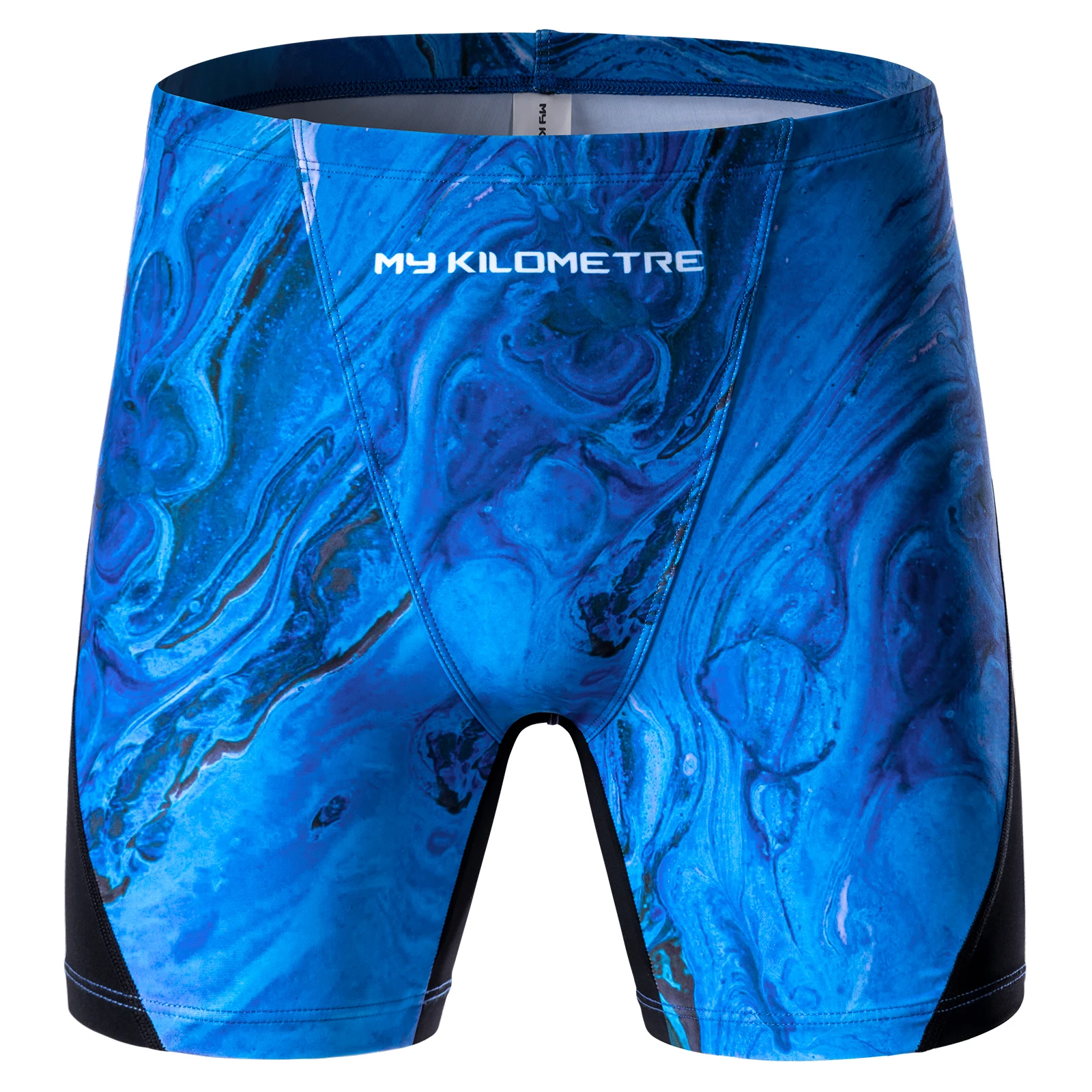 MY KILOMETRE Herren sportliches Bein mit quadratischem Bein Schwimmen Jammers Lavarot Langlebig Training Splice-Badeanzug Sportliche Bademode Badehose – Detail 17